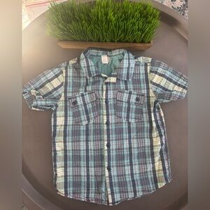 Tea Collection Size 6 Boys Short Sleeve Button Down Shirt
